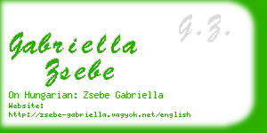 gabriella zsebe business card